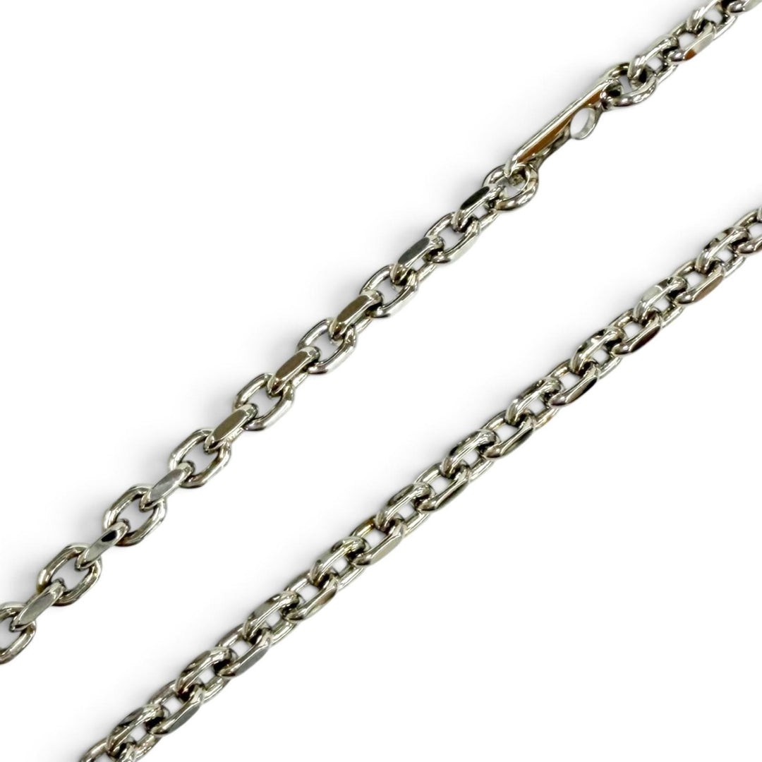 極美品★LOUIS VUITTON ルイヴィトン M02739 チェーン LV ユアーズ パラジウム LVロゴ モノグラムフラワー チェーン ネックレス 箱・袋付