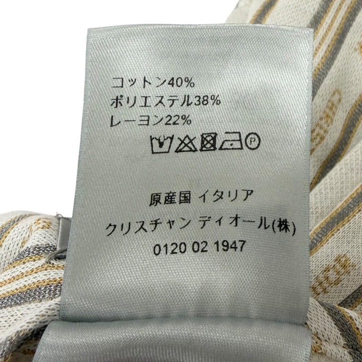 極美品□DIOR ディオール オム 113J101A0682 ストライプ柄 ショートパンツ 短パン ショーツ アイボリー系 M イタリア製 正規品 メンズ