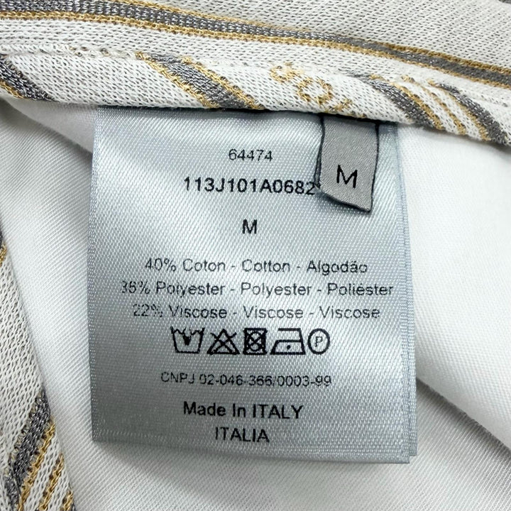 極美品□DIOR ディオール オム 113J101A0682 ストライプ柄 ショートパンツ 短パン ショーツ アイボリー系 M イタリア製 正規品 メンズ