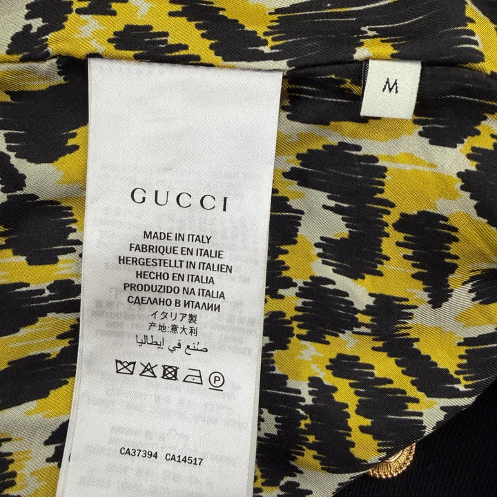 美品☆GUCCI グッチ 581186 コットン ヴィンテージ加工 GGボタンシェリーライン・スター ロゴ フード付 パーカー ブラック M 正規品