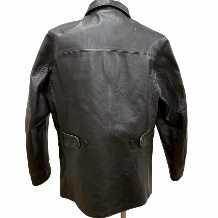 美品□SUGAR CANE シュガーケーン SC80385 HORSE HIDE SPORTS COAT ホースハイド LOT385 カーコート ダークブラウン 40 正規品 メンズ