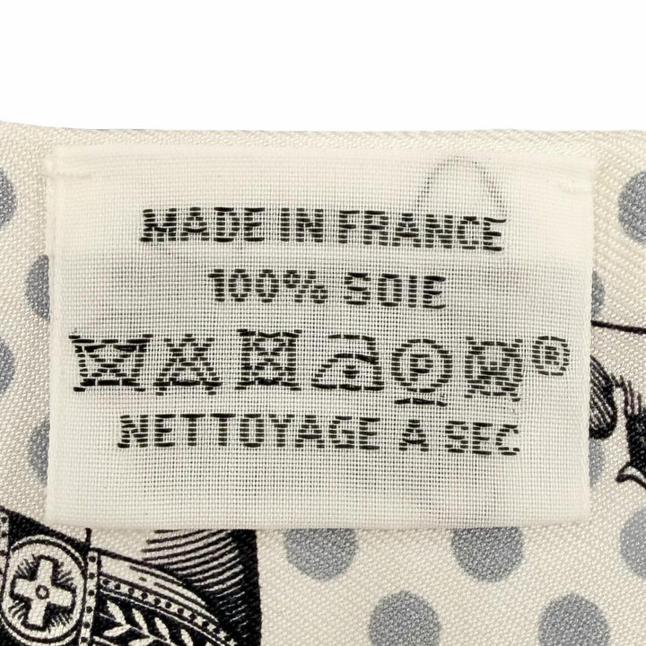極美品◇HERMES エルメス ツイリー CAVALIER EN FORMES カヴァリエ アン フォルム シルク100％ スカーフ フランス製 レディース 箱付き