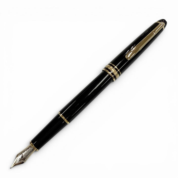 極美品▼MONTBLANC モンブラン マイスターシュテュック クラシック ペン先14K EFニブ ホワイトスター 万年筆 ブラック ゴールド インク付