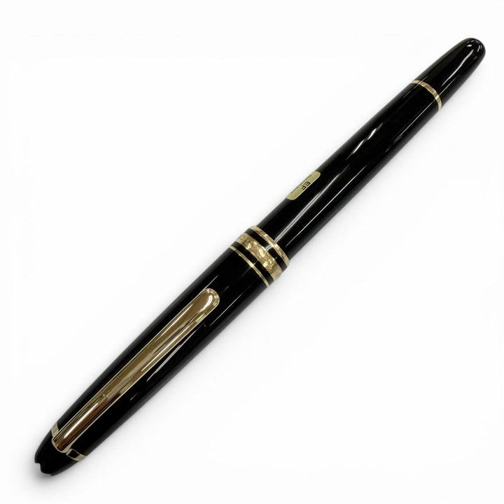 極美品▼MONTBLANC モンブラン マイスターシュテュック クラシック ペン先14K EFニブ ホワイトスター 万年筆 ブラック ゴールド インク付