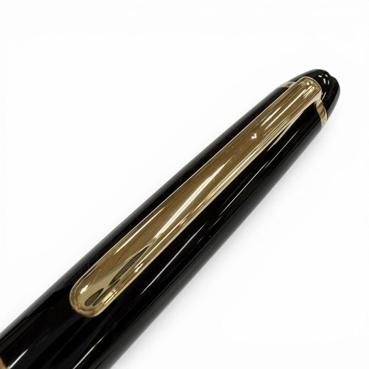 極美品▼MONTBLANC モンブラン マイスターシュテュック クラシック ペン先14K EFニブ ホワイトスター 万年筆 ブラック ゴールド インク付