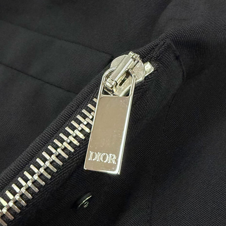 美品▼DIOR ディオール オム 933C220A4519 サドルポケット ロゴ入ボタン シングルジャケット テーラード ブラック 46 伊製 正規品 メンズ