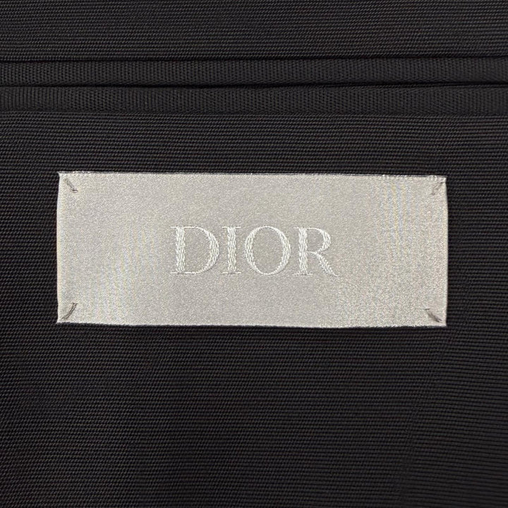 美品▼DIOR ディオール オム 933C220A4519 サドルポケット ロゴ入ボタン シングルジャケット テーラード ブラック 46 伊製 正規品 メンズ