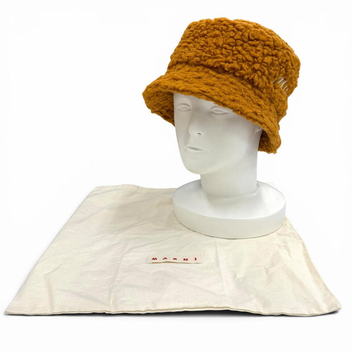 未使用品★MARNI マルニ CLZC0110S0UTA 117 Teddy Backet Hat テディ バケットハット ロゴ刺繍入り ハット L 正規品 メンズ 保存袋付