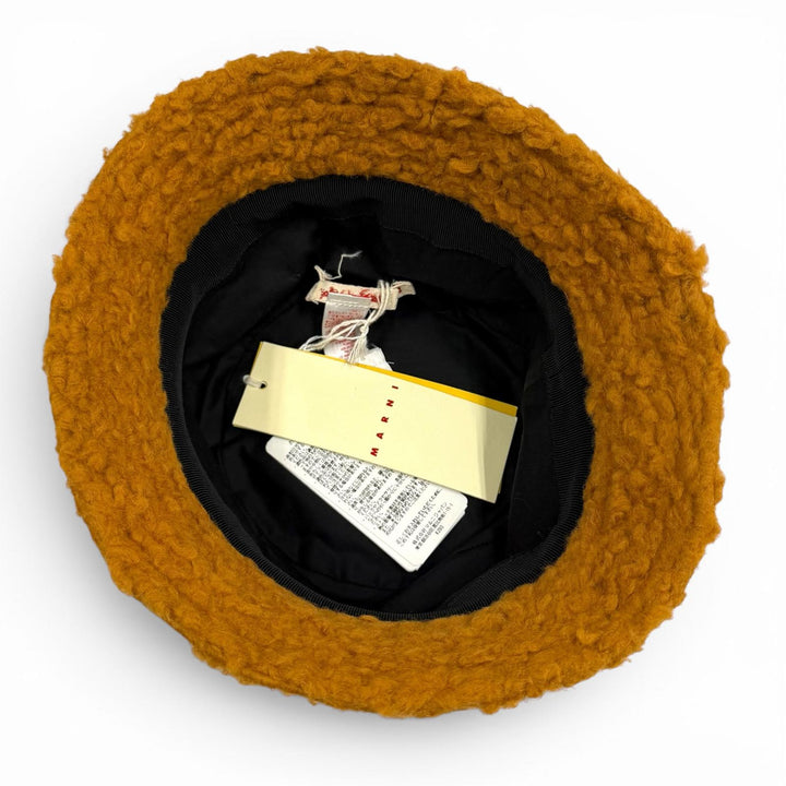 未使用品★MARNI マルニ CLZC0110S0UTA 117 Teddy Backet Hat テディ バケットハット ロゴ刺繍入り ハット L 正規品 メンズ 保存袋付