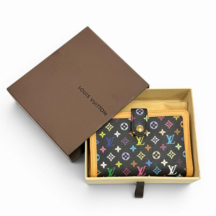 極美品★LOUIS VUITTON ルイヴィトン M92988 ポルトフォイユ ヴィエノワ モノグラムマルチカラー がま口財布 二つ折り財布 箱・袋付