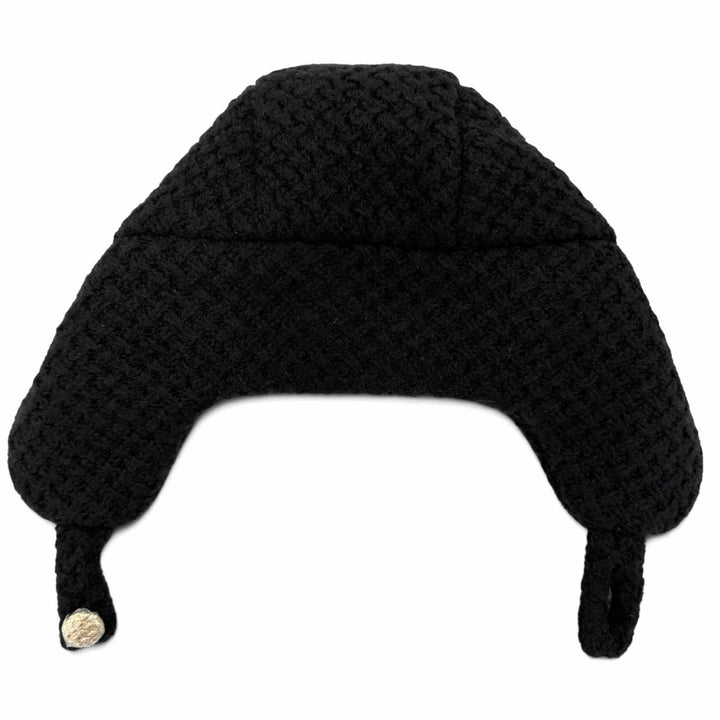 未使用品☆CHANEL シャネル 25AW カシミヤ シルク ココマーク チャプカハット トラッパー フライト ニットキャップ ブラック 伊製 正規品