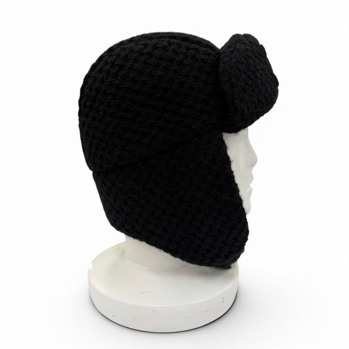 未使用品☆CHANEL シャネル 25AW カシミヤ シルク ココマーク チャプカハット トラッパー フライト ニットキャップ ブラック 伊製 正規品