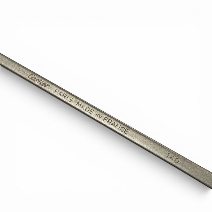 美品▼Cartier カルティエ ヴィンテージ サントス ツーブリッジ ティアドロップ サングラス マットシルバー 58□18 140 デモレンズ