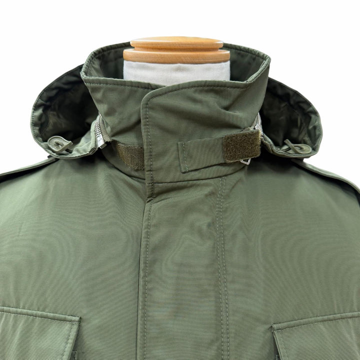 極美品▼PRADA プラダ 2023年製 SGC568 カモフラージュ 中綿入りライナー フーデッド WZIPUP モッズコート カーキ S 伊製 正規品 メンズ