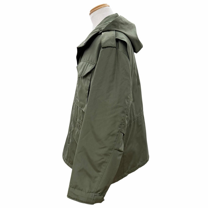 極美品▼PRADA プラダ 2023年製 SGC568 カモフラージュ 中綿入りライナー フーデッド WZIPUP モッズコート カーキ S 伊製 正規品 メンズ
