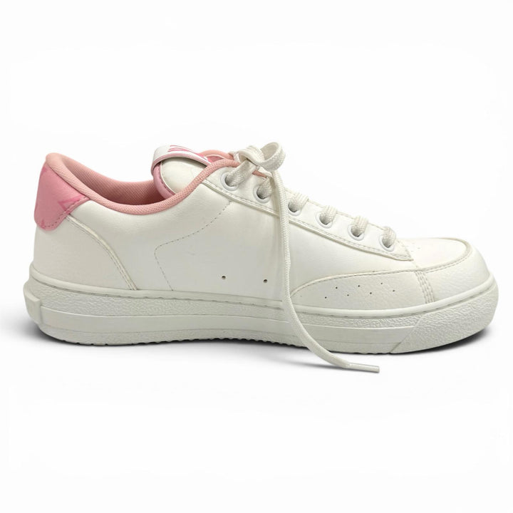 美品★LOUIS VUITTON ルイヴィトン チャーリーライン LVロゴ レースアップ レザー ローカットスニーカー 白 ピンク 37 箱・保存袋付き