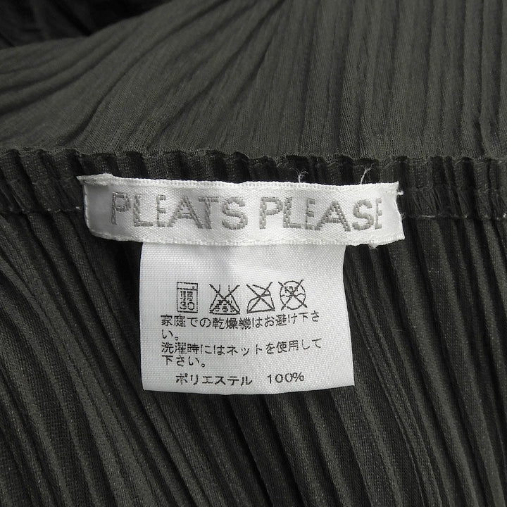 極美品▲PLEATS PLEASE プリーツプリーズ イッセイミヤケ PP51-JK142 PP51-JG146 セットアップ オリーブ 3 日本製 正規品 レディース