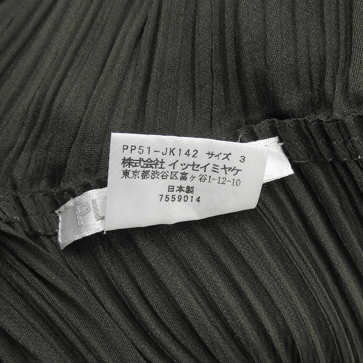 極美品▲PLEATS PLEASE プリーツプリーズ イッセイミヤケ PP51-JK142 PP51-JG146 セットアップ オリーブ 3 日本製 正規品 レディース