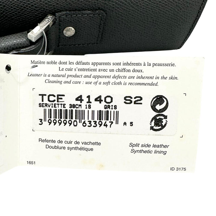 【ドンドン見直し】未使用品 ▲LE TANNEUR ル・タヌア TCE4140 S2 牛革 ビジネスバッグ ブリーフケース グレー ルーマニア製 メンズ
