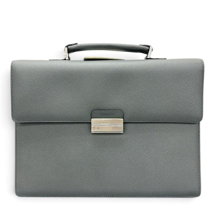 【ドンドン見直し】未使用品 ▲LE TANNEUR ル・タヌア TCE4140 S2 牛革 ビジネスバッグ ブリーフケース グレー ルーマニア製 メンズ