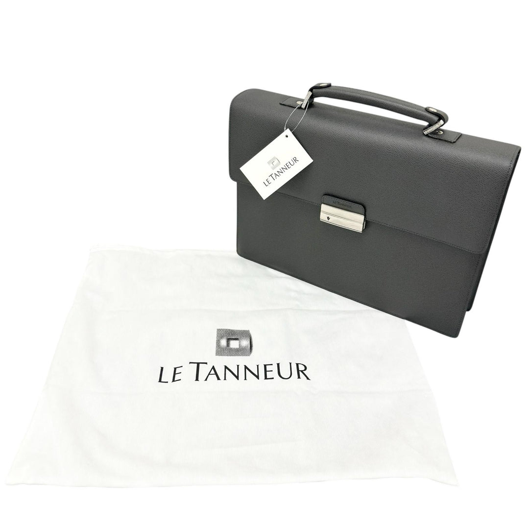 【ドンドン見直し】未使用品 ▲LE TANNEUR ル・タヌア TCE4140 S2 牛革 ビジネスバッグ ブリーフケース グレー ルーマニア製 メンズ