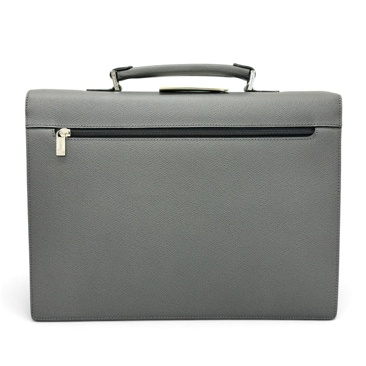 【ドンドン見直し】未使用品 ▲LE TANNEUR ル・タヌア TCE4140 S2 牛革 ビジネスバッグ ブリーフケース グレー ルーマニア製 メンズ