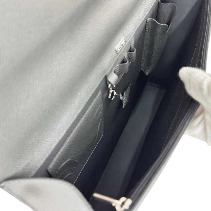 【ドンドン見直し】未使用品 ▲LE TANNEUR ル・タヌア TCE4140 S2 牛革 ビジネスバッグ ブリーフケース グレー ルーマニア製 メンズ