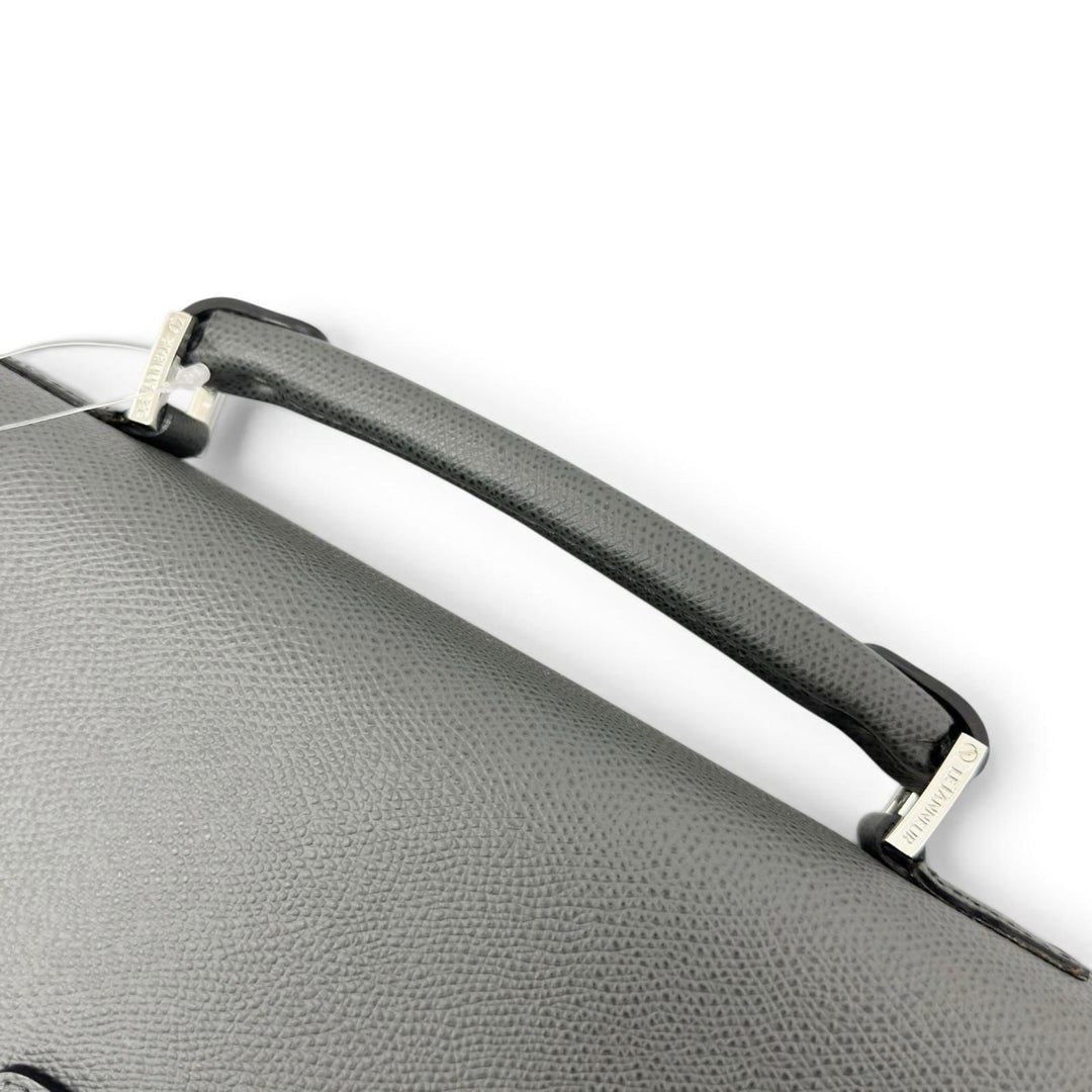 【ドンドン見直し】未使用品 ▲LE TANNEUR ル・タヌア TCE4140 S2 牛革 ビジネスバッグ ブリーフケース グレー ルーマニア製 メンズ