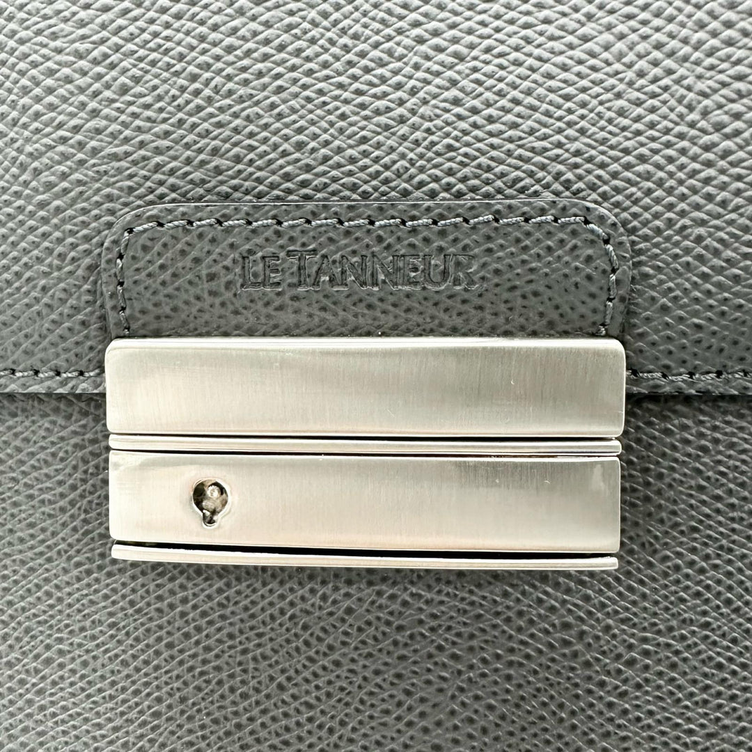 【ドンドン見直し】未使用品 ▲LE TANNEUR ル・タヌア TCE4140 S2 牛革 ビジネスバッグ ブリーフケース グレー ルーマニア製 メンズ