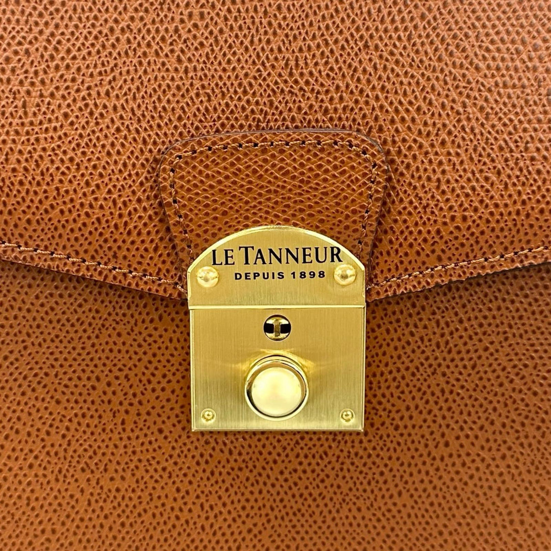 【ドンドン見直し】未使用品 ▲LE TANNEUR ル・タヌア TCE4200 M1 牛革 2WAY ビジネスバッグ ブリーフケース ブラウン ゴールド金具