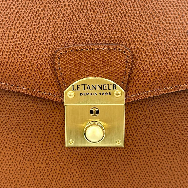 【ドンドン見直し】未使用品 ▲LE TANNEUR ル・タヌア TCE4200 M1 牛革 2WAY ビジネスバッグ ブリーフケース ブラウン ゴールド金具