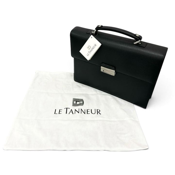 【ドンドン見直し】未使用品 ▲LE TANNEUR ル・タヌア TCE4140 N1 牛革 ビジネスバッグ ブリーフケース ブラック ルーマニア製