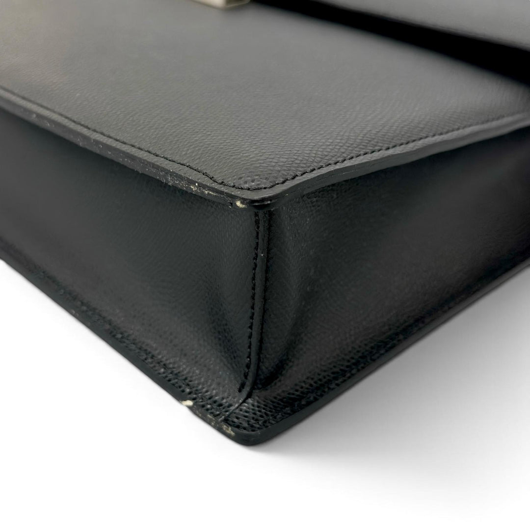【ドンドン見直し】未使用品 ▲LE TANNEUR ル・タヌア TCE4140 N1 牛革 ビジネスバッグ ブリーフケース ブラック ルーマニア製