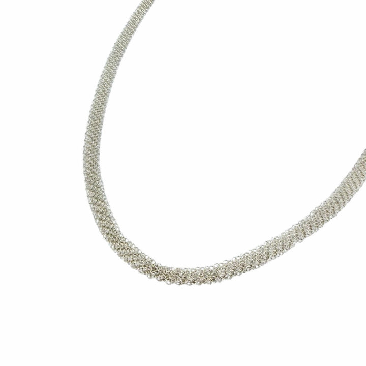 極美品☆TIFFANY&amp;Co. ティファニー エルサペレッティ サマセット メッシュ ネックレス 925 シルバー 重量7.5g レディース