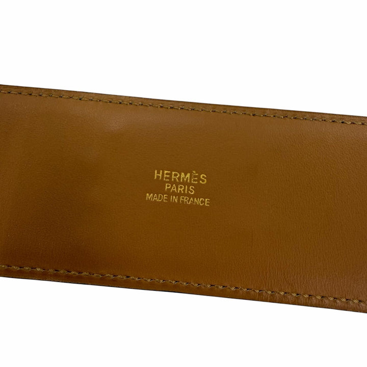 美品☆HERMES エルメス ヴィンテージ コリエ・ド・シアン50 ゴールド金具 レザー ベルト ブラック 65 〇Y刻印 フランス製 レディース