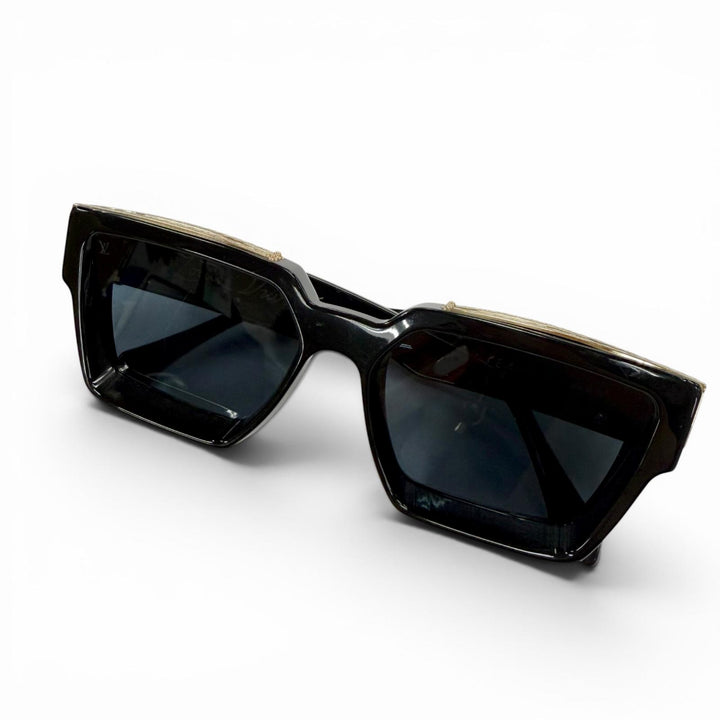美品◇LOUIS VUITTON ルイヴィトン Z1165W 1.1 ミリオネア モノグラム フレーム サングラス ブラック ゴールド 55□17 145 デモレンズ