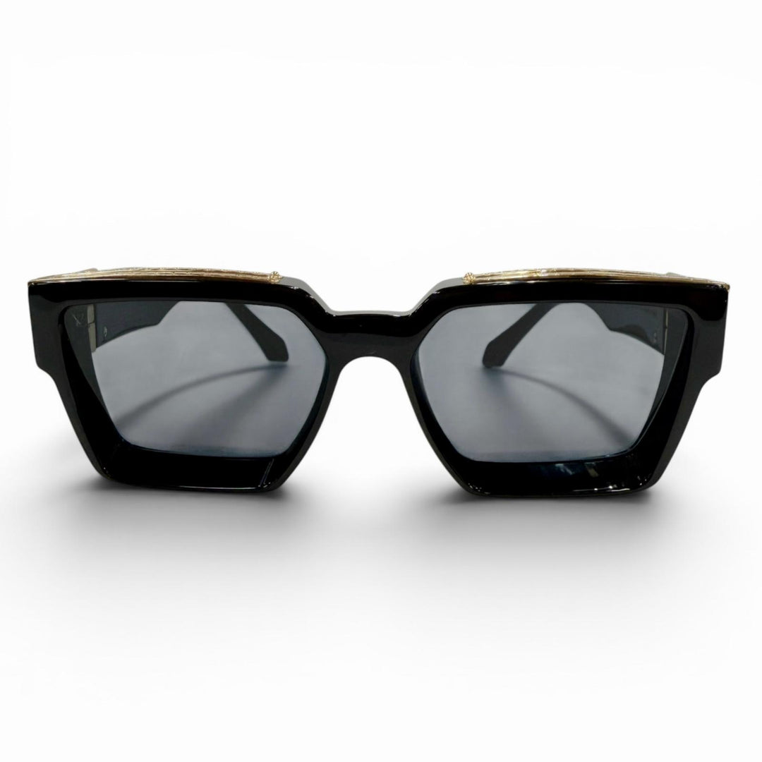 美品◇LOUIS VUITTON ルイヴィトン Z1165W 1.1 ミリオネア モノグラム フレーム サングラス ブラック ゴールド 55□17 145 デモレンズ