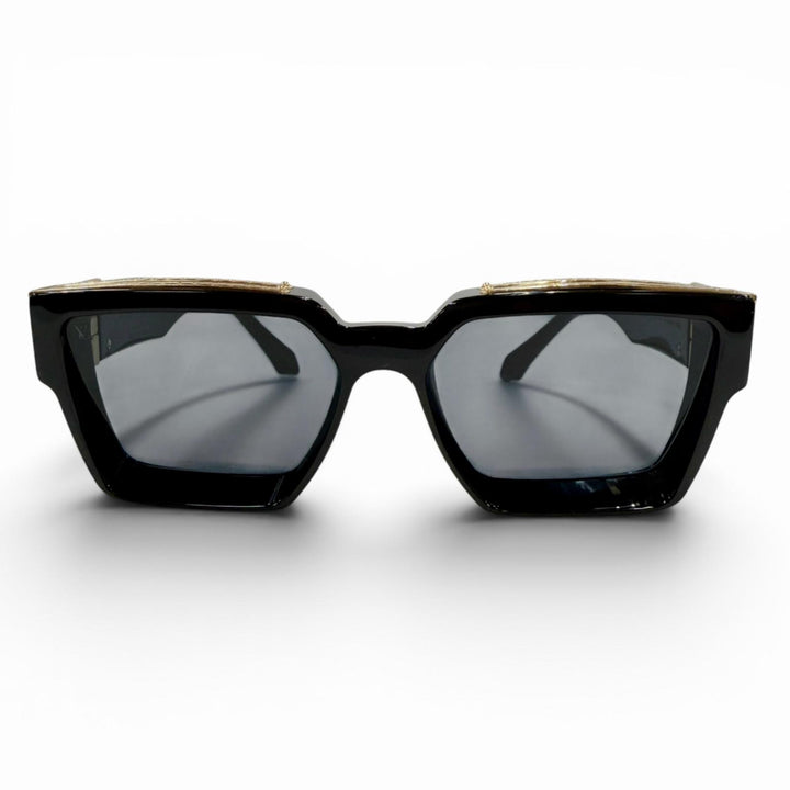 美品◇LOUIS VUITTON ルイヴィトン Z1165W 1.1 ミリオネア モノグラム フレーム サングラス ブラック ゴールド 55□17 145 デモレンズ