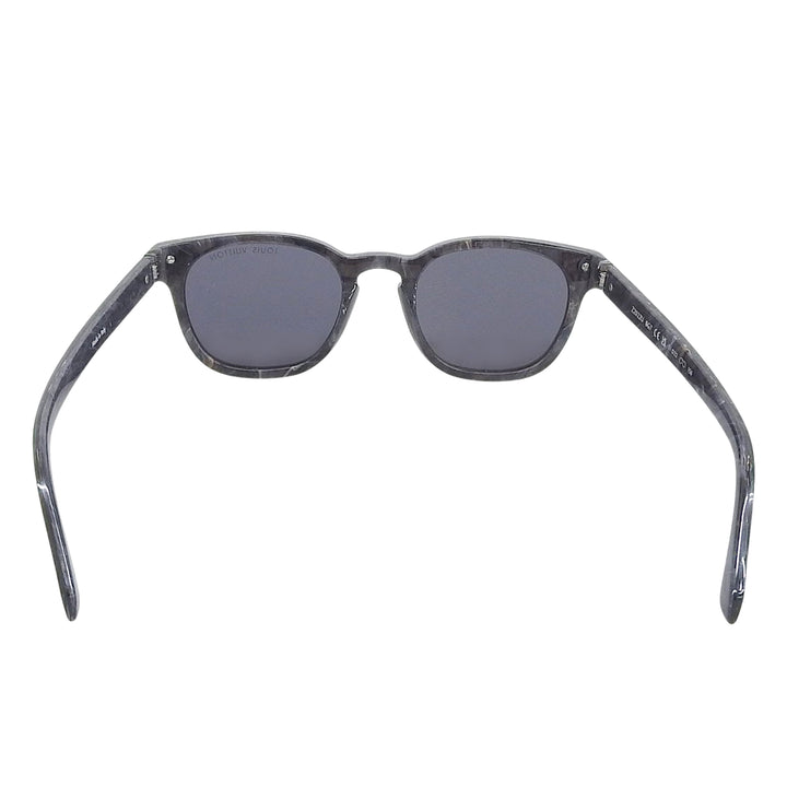 良品▲LOUIS VUITTON ルイヴィトン 2023年製 Z2022U LVシグネチャー スクエア ラウンド サングラス ブルーグレー 51□22 150 伊製 メンズ
