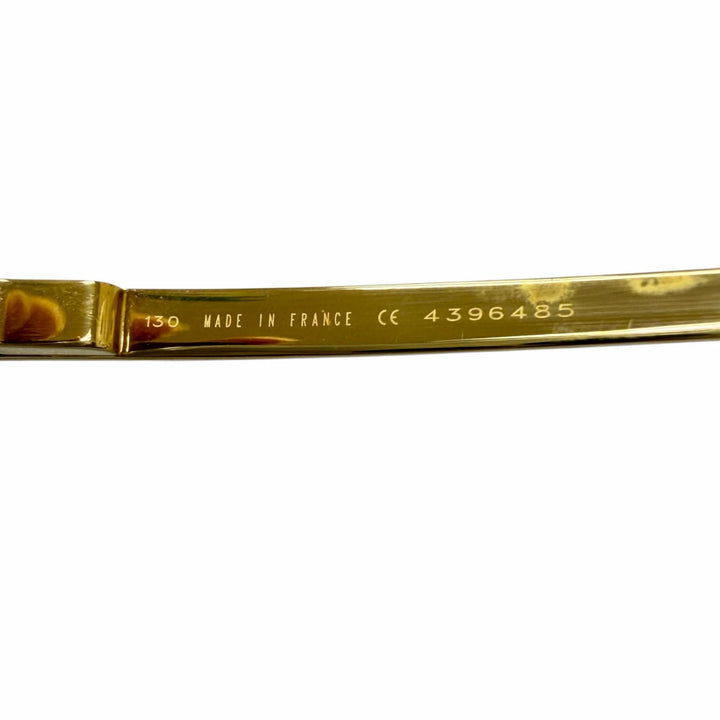 良品□Cartier カルティエ サントスデュモン 130 ツーブリッジ ティアドロップ 偏光レンズ サングラス ゴールド 55□16 フランス製