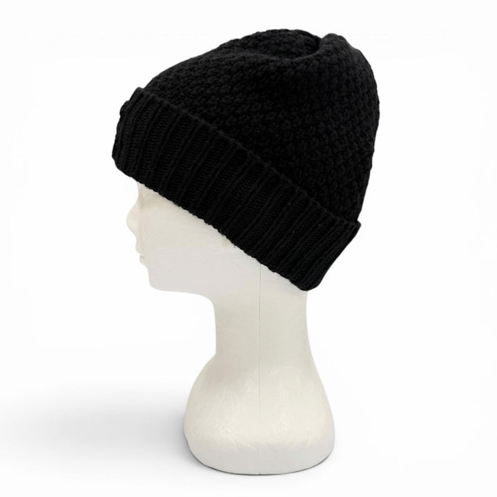 美品▼CHANEL シャネル カシミヤ100% ココマーク 帽子 ニットキャップ ブラック イタリア製 正規品 レディース メンズ ユニセックス 箱付