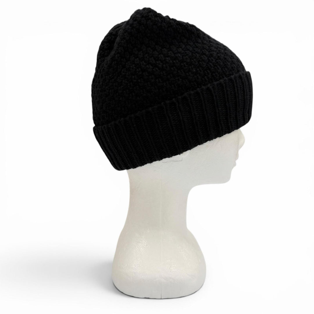 美品▼CHANEL シャネル カシミヤ100% ココマーク 帽子 ニットキャップ ブラック イタリア製 正規品 レディース メンズ ユニセックス 箱付