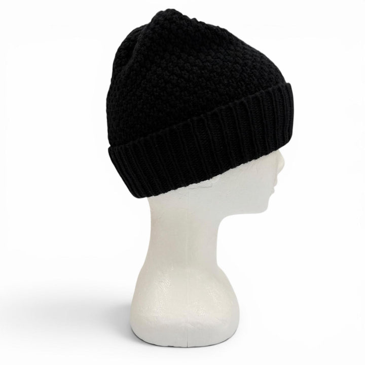 美品▼CHANEL シャネル カシミヤ100% ココマーク 帽子 ニットキャップ ブラック イタリア製 正規品 レディース メンズ ユニセックス 箱付