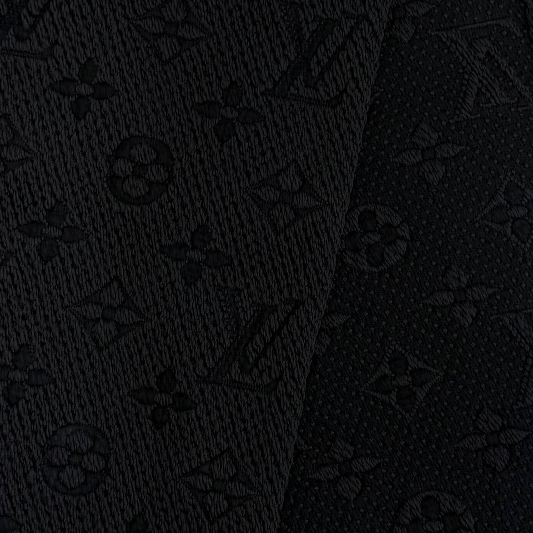 美品☆LOUIS VUITTON ルイヴィトン M72431 エシャルプ ロゴマニア ウール シルク アントラシット モノグラム マフラー ブラック系 正規品