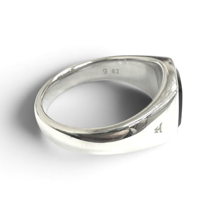 極美品□TOM WOOD トムウッド Kay Ring Polished Onyx SV925 オニキス リング 指輪 シルバー ブラック 62(JP22号相当) 重量8.4g メンズ