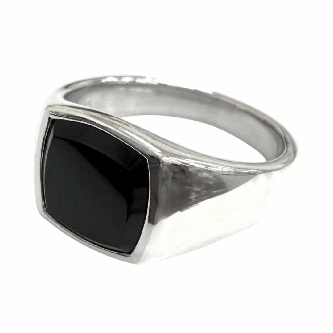 極美品□TOM WOOD トムウッド Kay Ring Polished Onyx SV925 オニキス リング 指輪 シルバー ブラック 62(JP22号相当) 重量8.4g メンズ