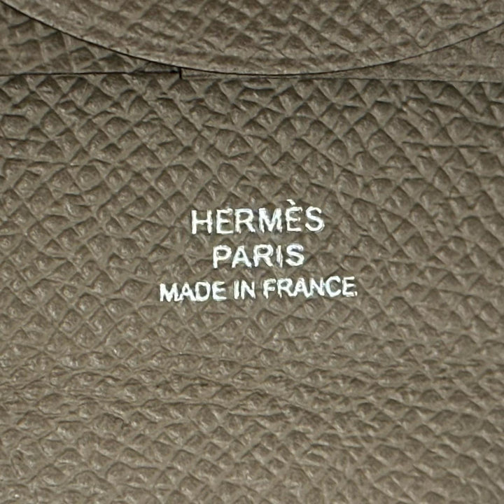 極美品▲HERMES エルメス バスティア ヴォーエプソン エトゥープ コインケース 小銭入れ U刻印 フランス製 レディース 箱付き