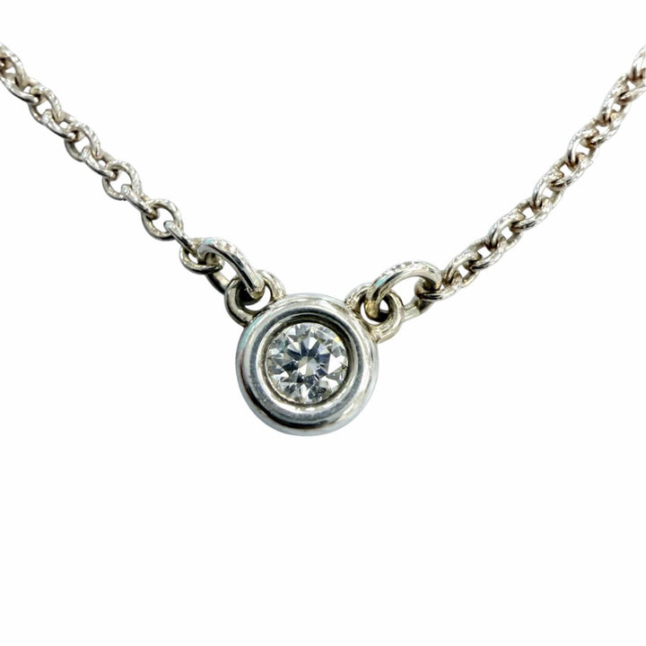 極美品☆TIFFANY&amp;Co. ティファニー エルサペレッティ ダイヤモンド バイザヤードシングル ダイヤモンド ペンダント AG925 重量1.5g