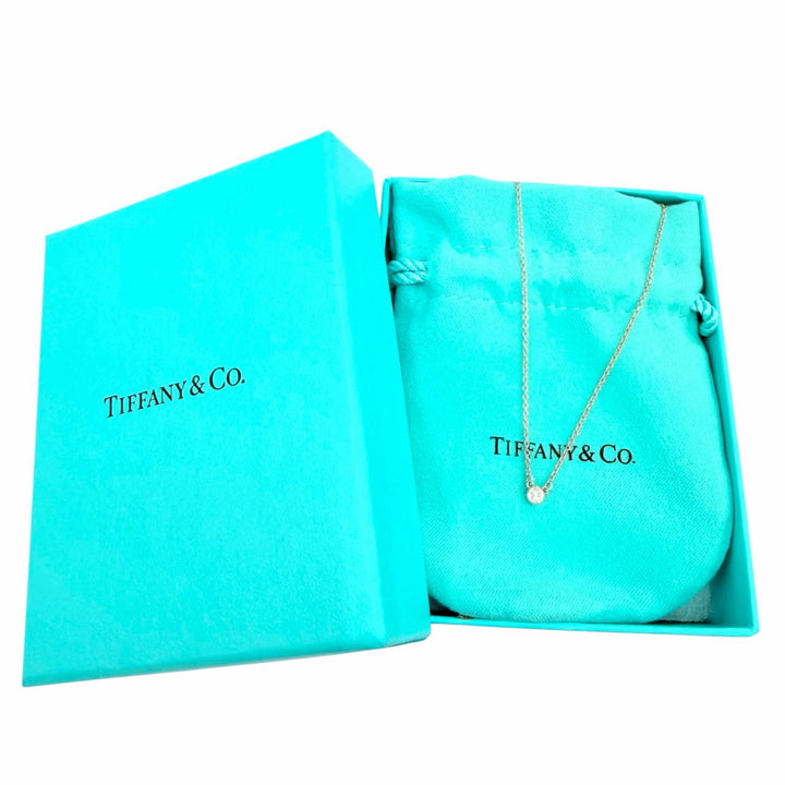 極美品☆TIFFANY&amp;Co. ティファニー エルサペレッティ ダイヤモンド バイザヤードシングル ダイヤモンド ペンダント AG925 重量1.5g