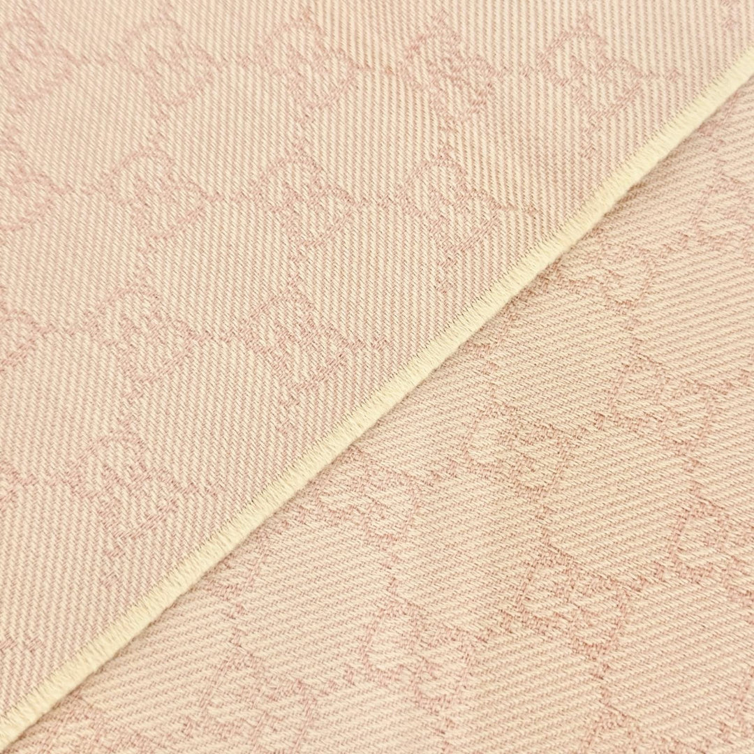 未使用品△GUCCI グッチ 848507 GGウール スカーフ ミニフリンジ マフラー ピンク 45×185cm 現行品 正規品 レディース 定価73700円 箱付